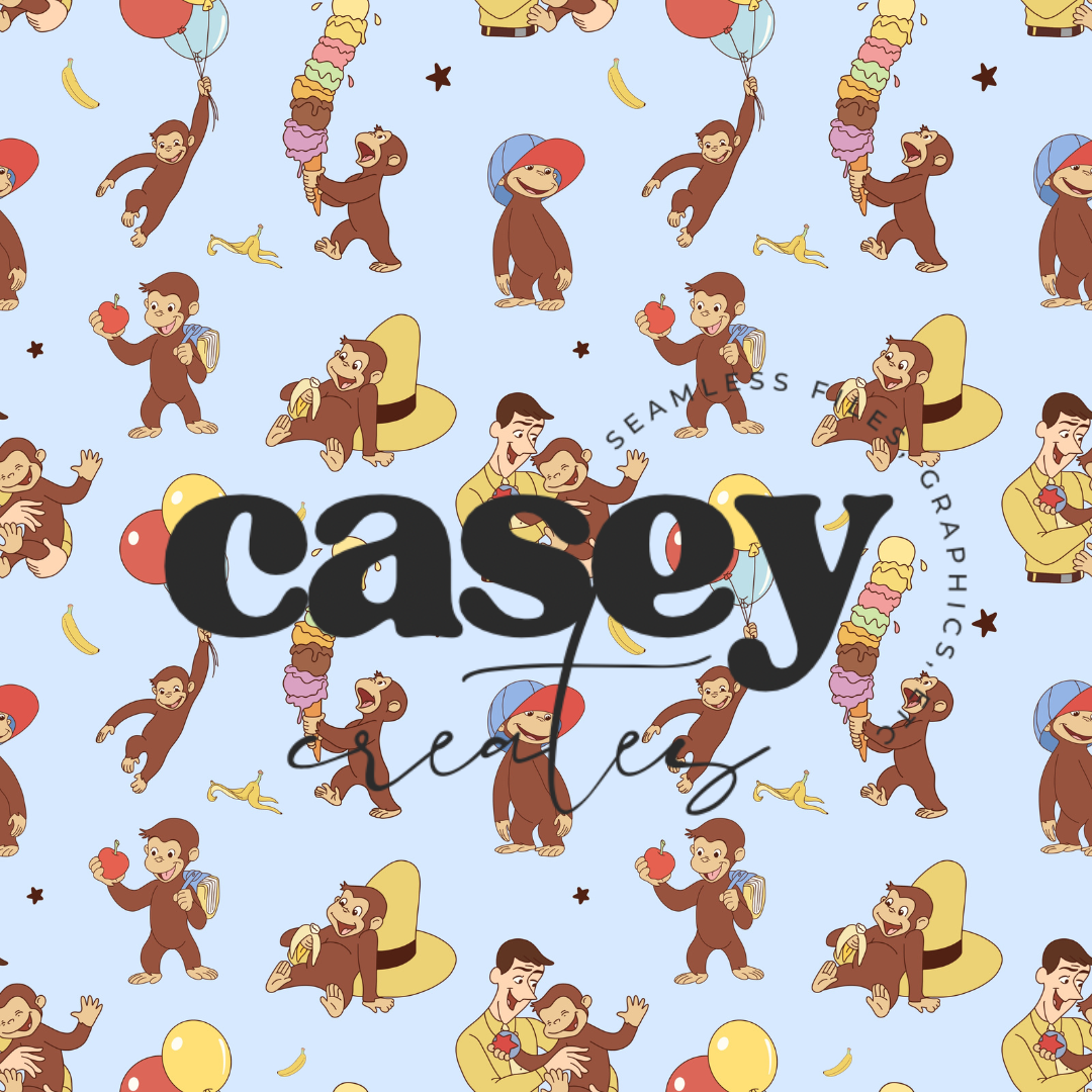 Curious Monkey (Blue)