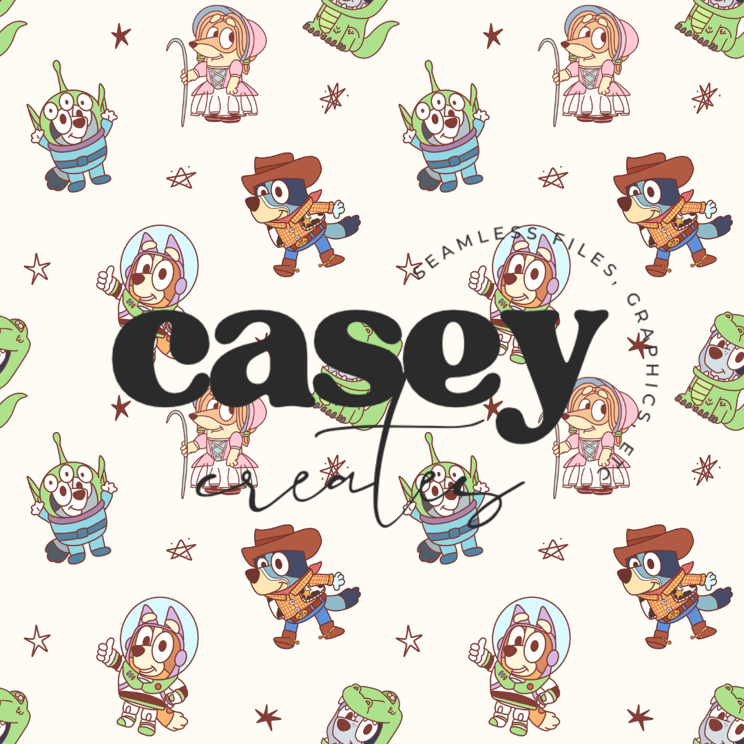 Blue Dog Toy Friends