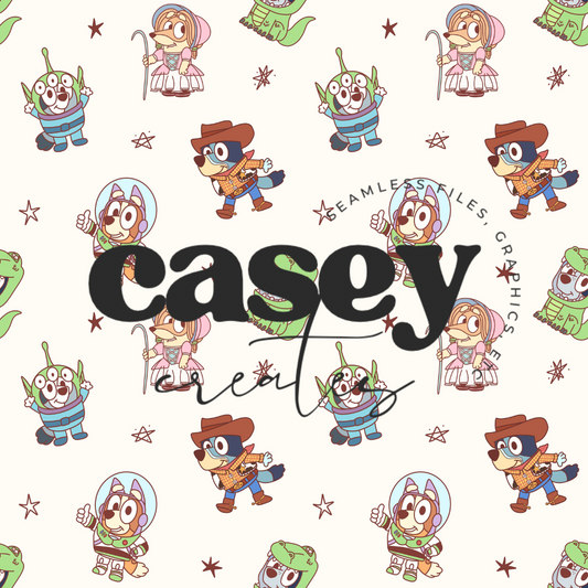 Blue Dog Toy Friends