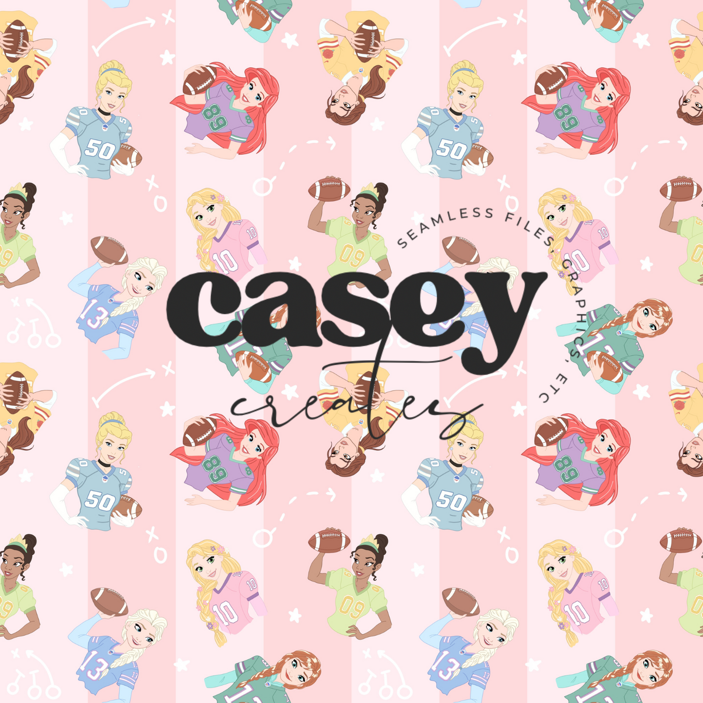 Striped Football Princesses