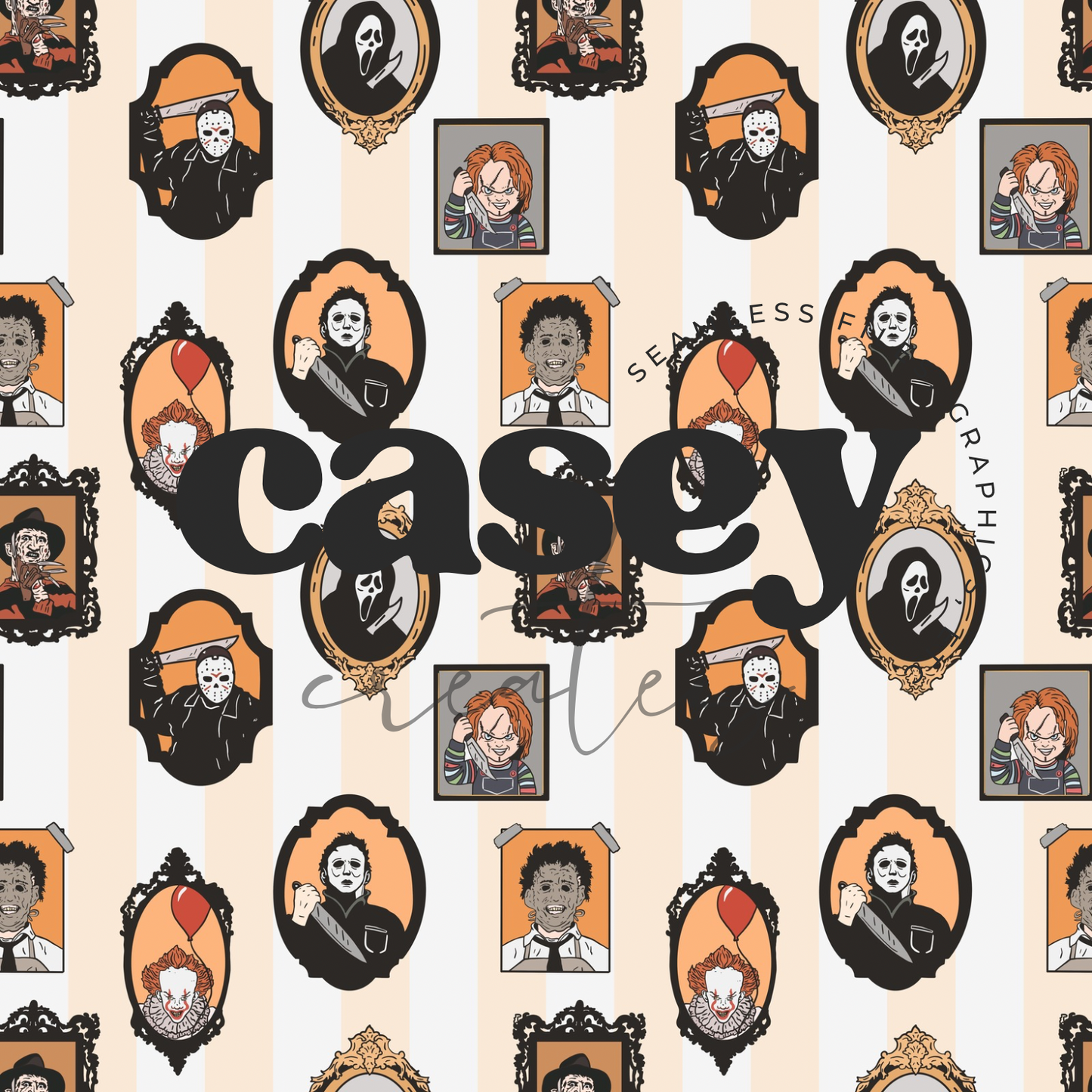 Striped Horror Frames