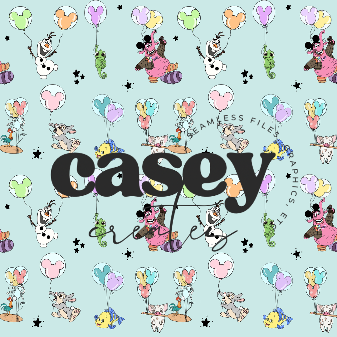 Sidekicks and Balloons (Teal)