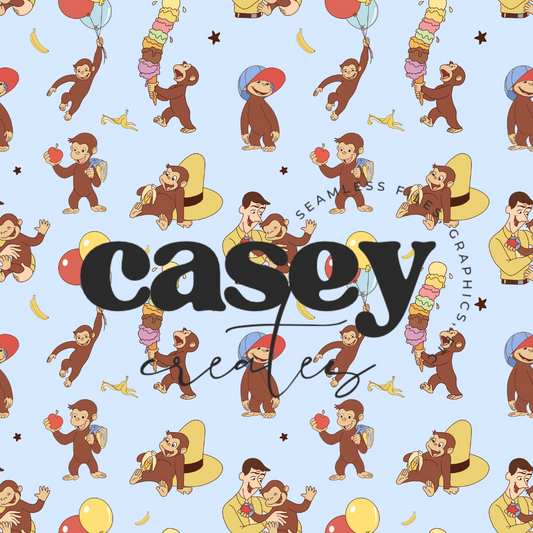 Curious Monkey (Blue)