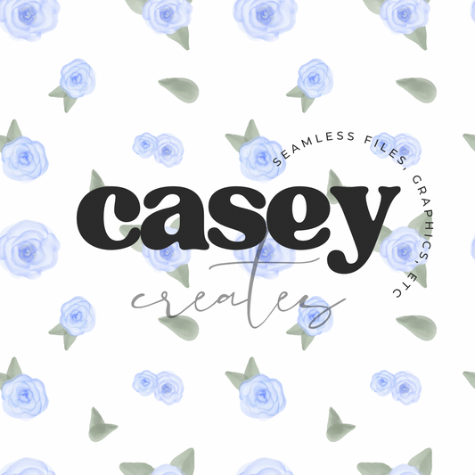 Blue Watercolor Roses