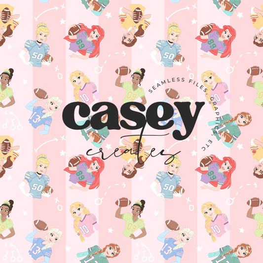 Striped Football Princesses